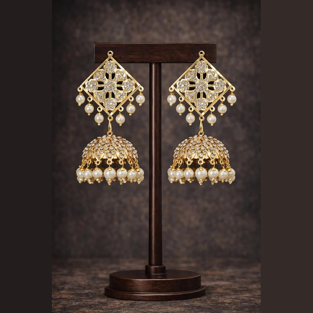 Handmade Bridal Pearl Kundan Necklace Set with Matching Earrings, Matha Patti & Traditional Jewellery Set
