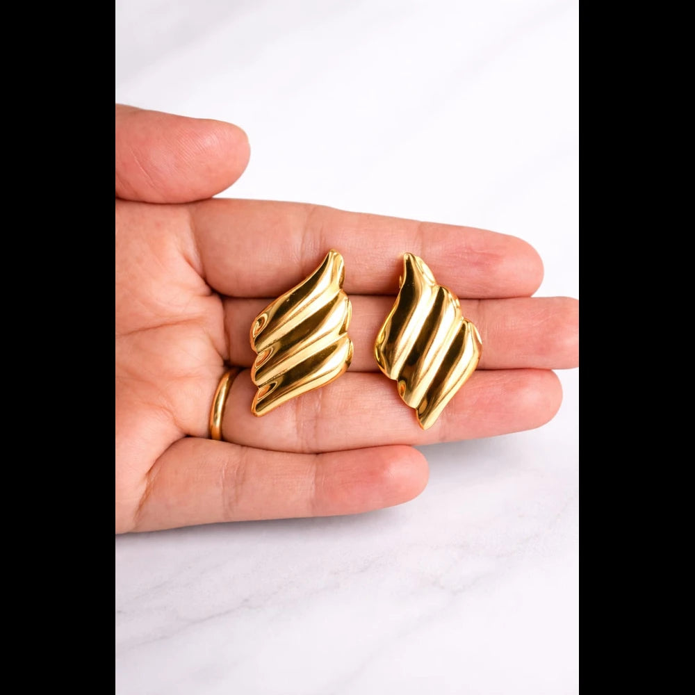 ZHome Anti Tarnish Gold Plated Statement Earrings for Women