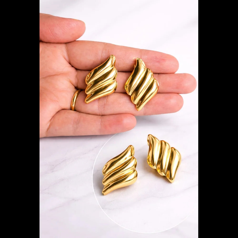 ZHome Anti Tarnish Gold Plated Statement Earrings for Women