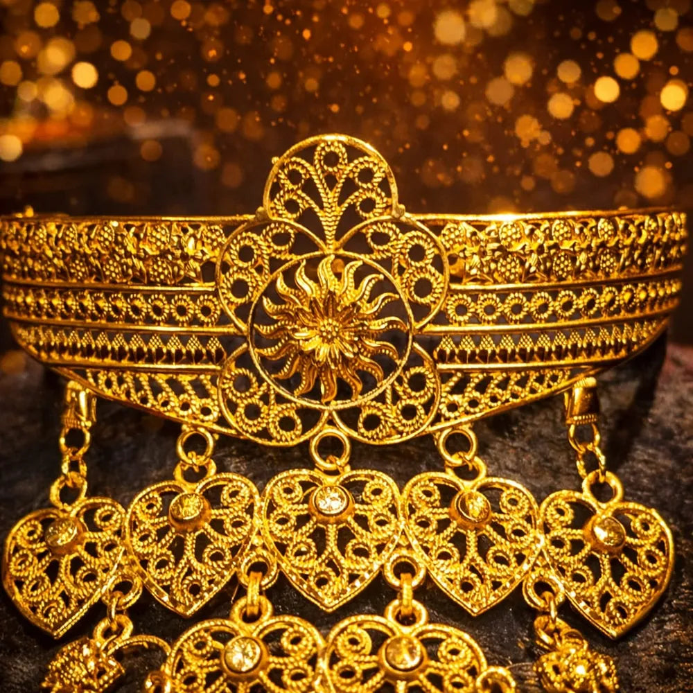 Royal Bridal One Gram Gold Plated Hathphool (Hand Harness Jewellery)