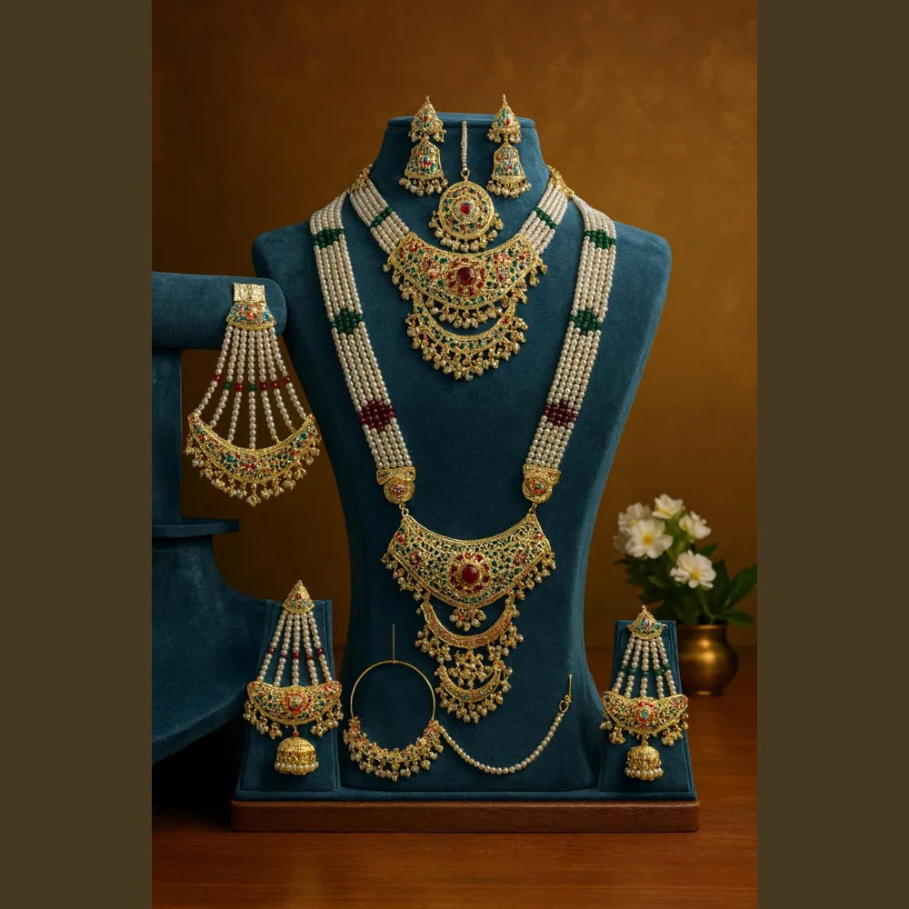 Product image of Exclusive Pearl Jadau Bridal Jewellery Set – image 14