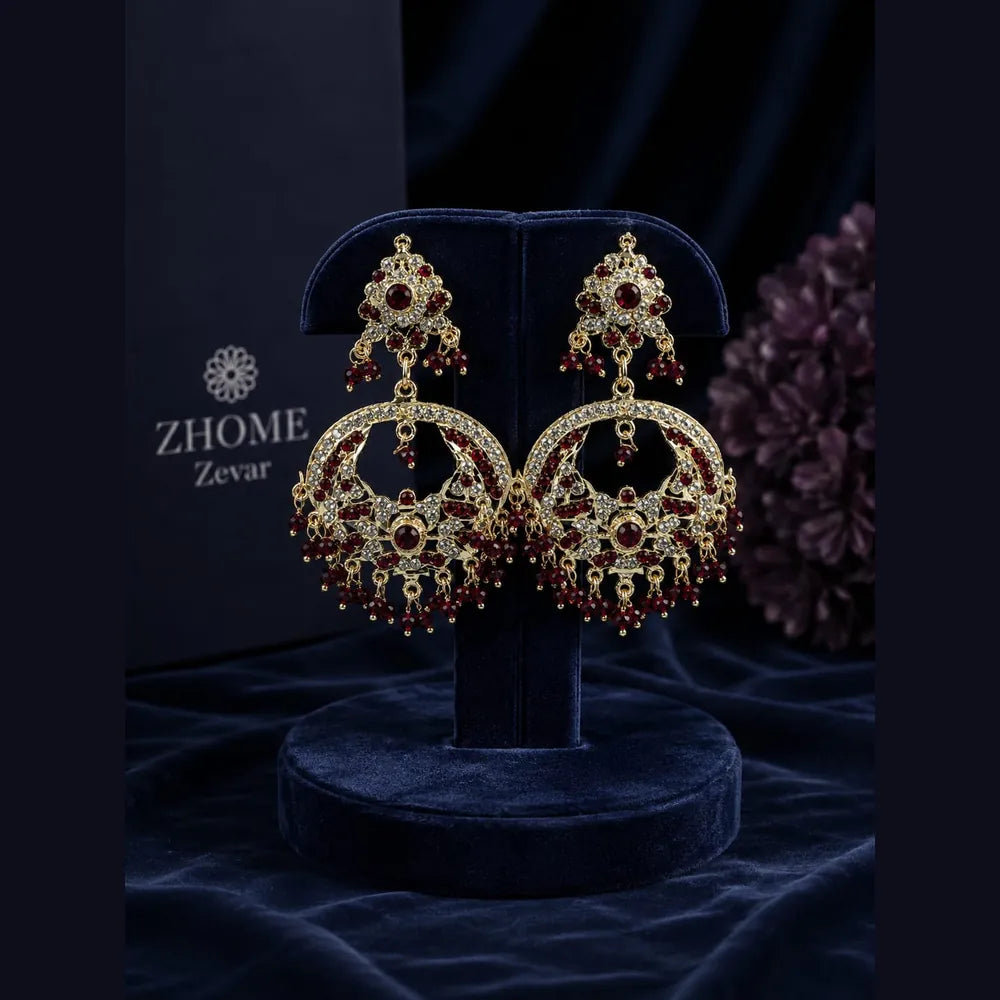 Handmade Royal Heritage Pearl & Stone Necklace Set | Necklace, Earrings & Maang Tikka Combo
