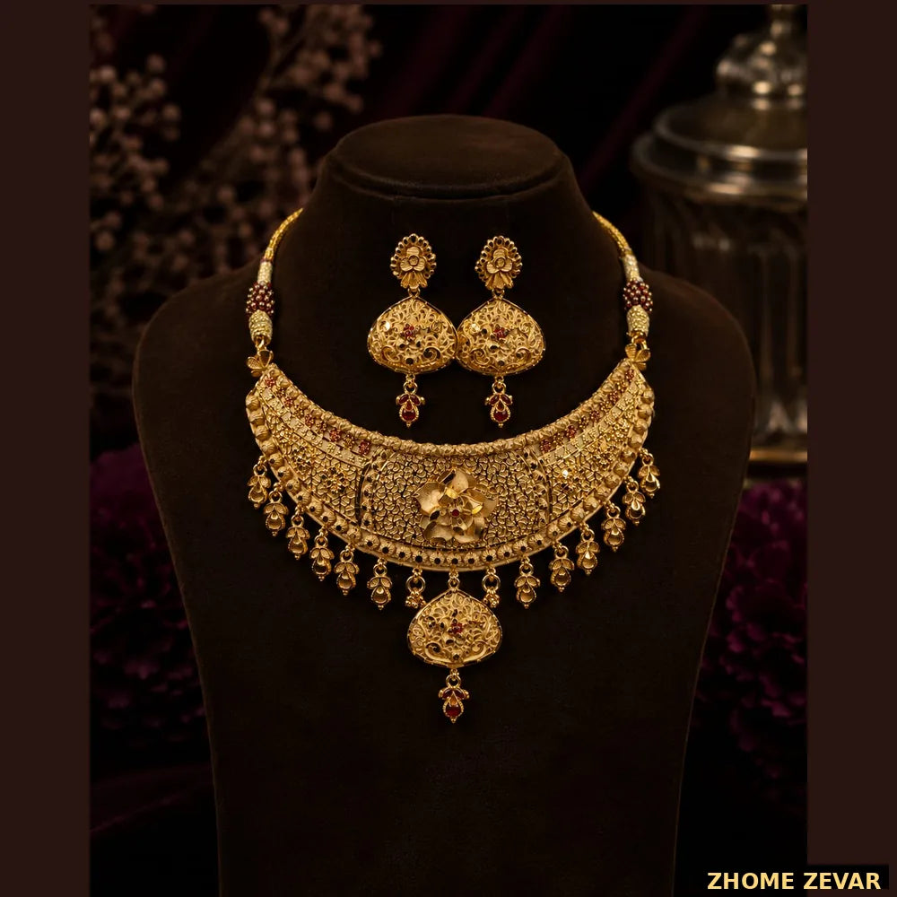 ZHome Zevar Gram Gold Full Dulhan Jewellery Set Looks Like Real Gold