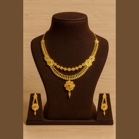 Elegant Gold-Plated Dailywear Earrings with Traditional Bead Design – Lightweight Pushback