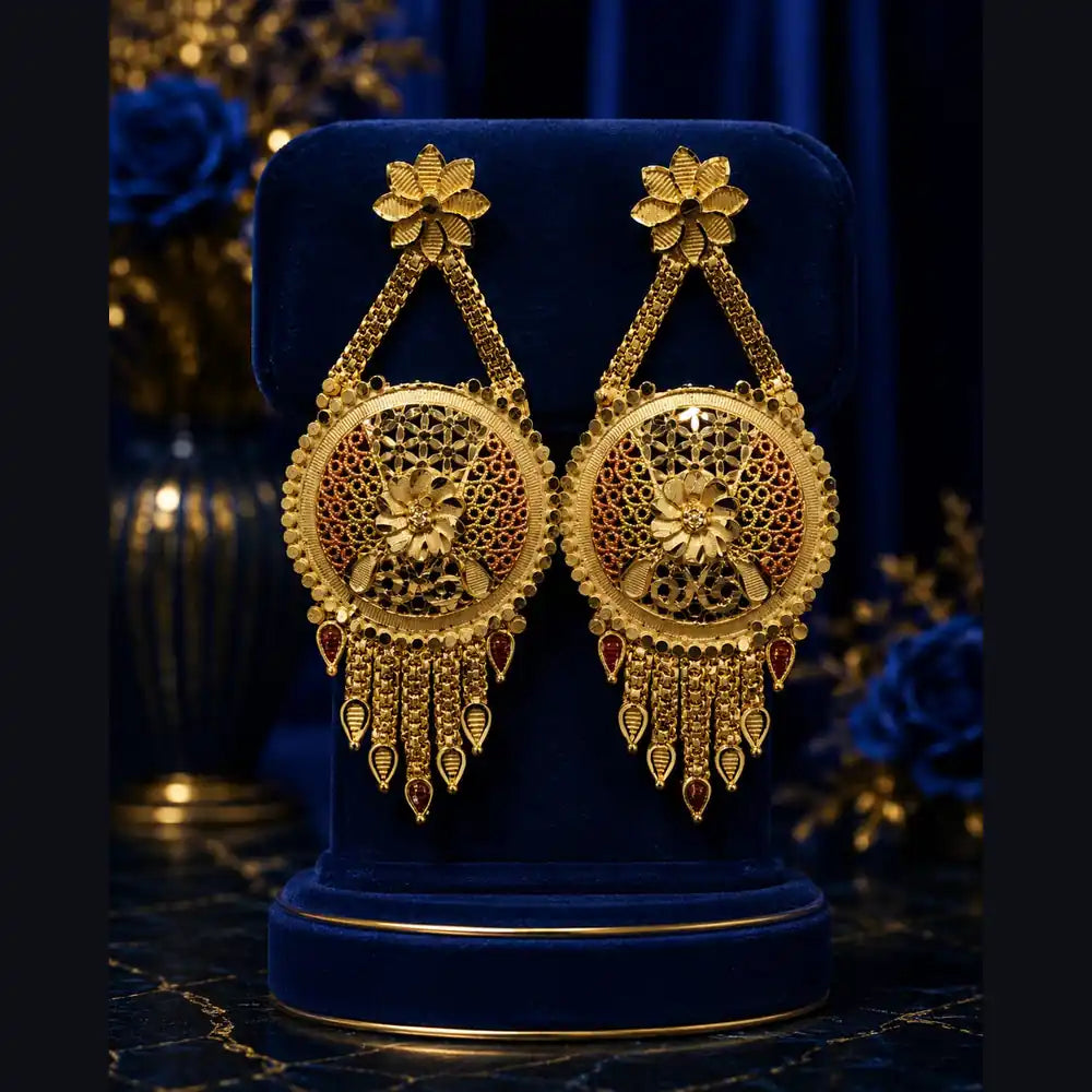 ZHome Royal One Gram Gold Real Gold Look Jewellery Combo Set for Women