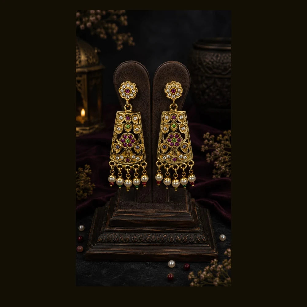ZHome Royal Pearl Bridal Haar Set | Premium Wedding Jewellery for Women | ZHome