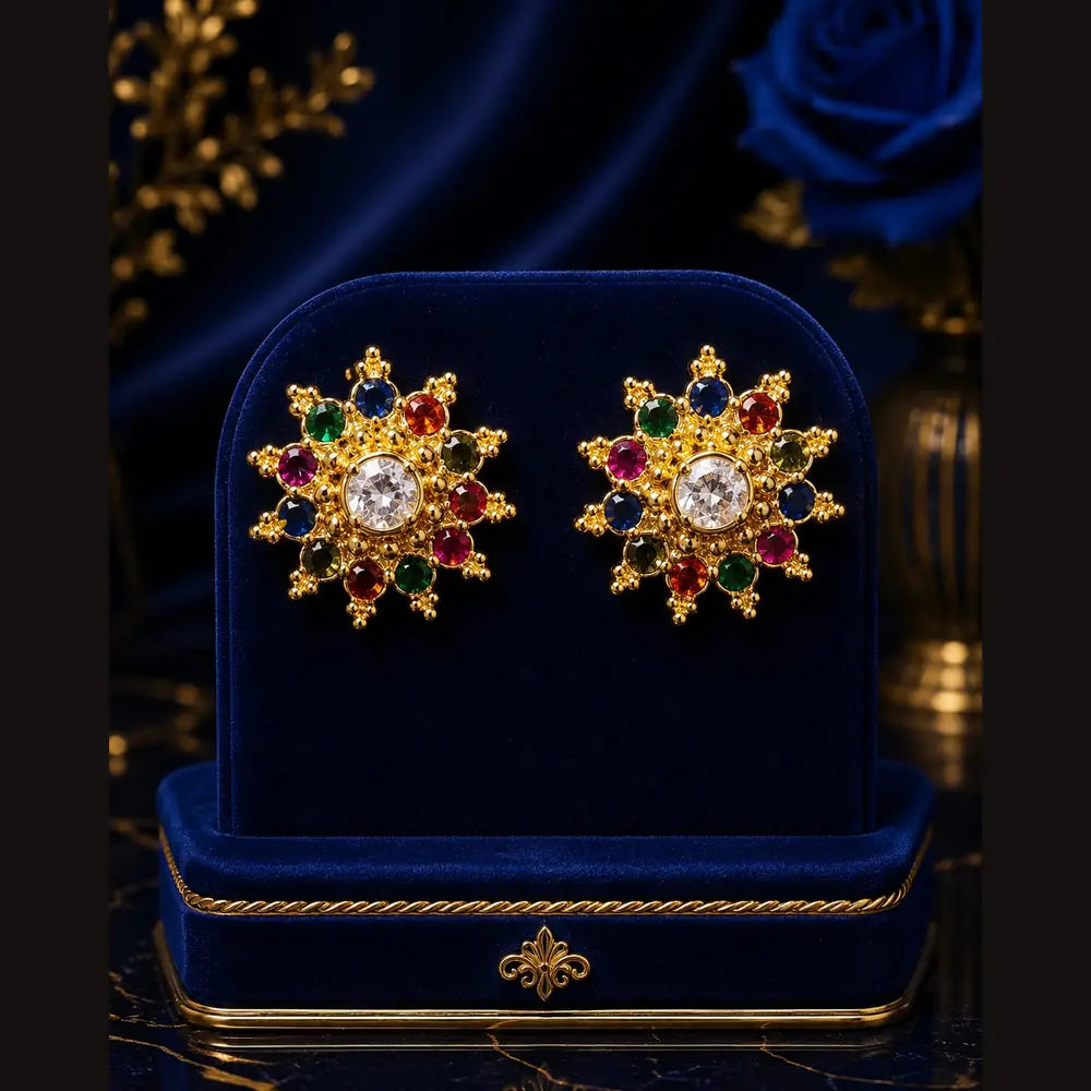 ZHome Royal One Gram Gold Real Gold Look Jewellery Combo Set for Women