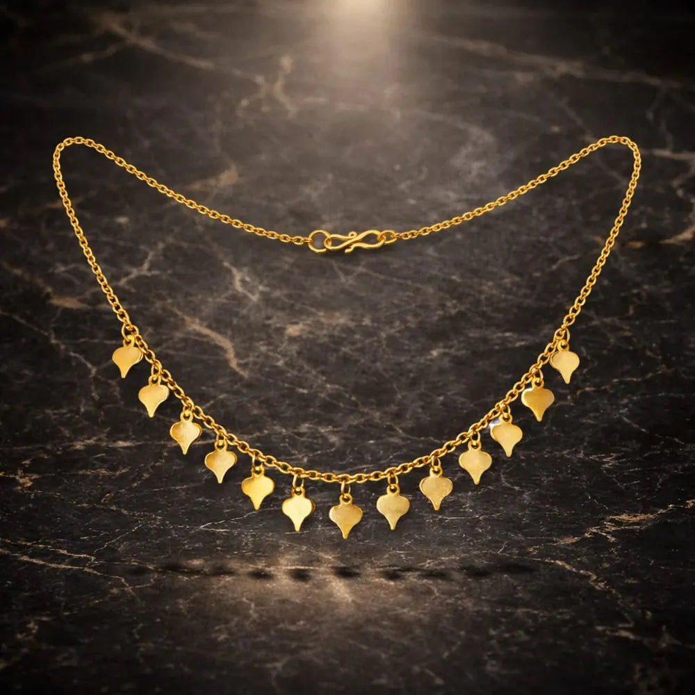 ZHome Gold Finish Heart Charm Chain Necklace for Women