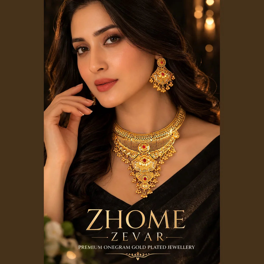 Affordable luxury jewellery collection by ZHome with stylish gold-look designs for daily and party wear
