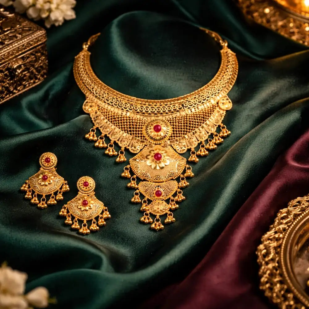 Affordable luxury jewellery collection by ZHome with stylish gold-look designs for daily and party wear