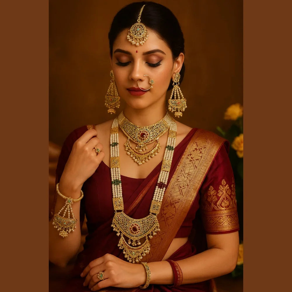 Product image of Exclusive Pearl Jadau Bridal Jewellery Set – image 2