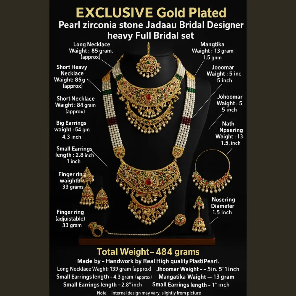 Product image of Exclusive Pearl Jadau Bridal Jewellery Set – image 7