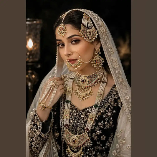 Royal Bridal Kundan Choker & Long Necklace Set with Earrings – Premium Gold Polish
