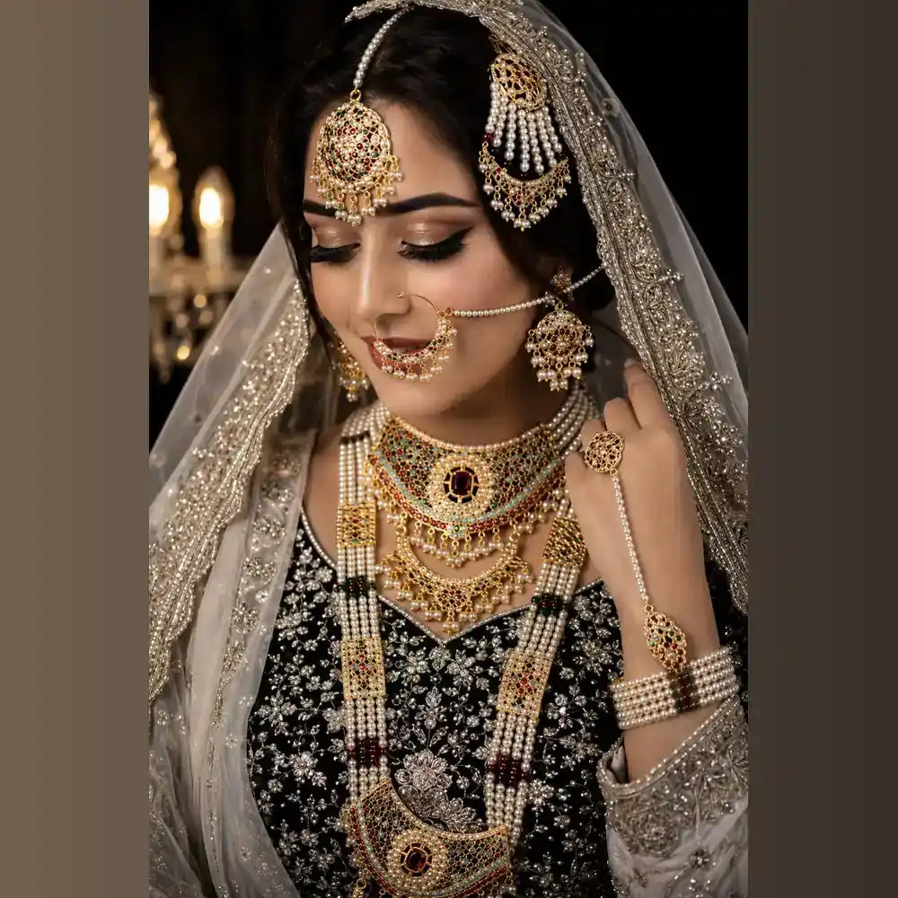 Royal Bridal Kundan Choker & Long Necklace Set with Earrings – Premium Gold Polish
