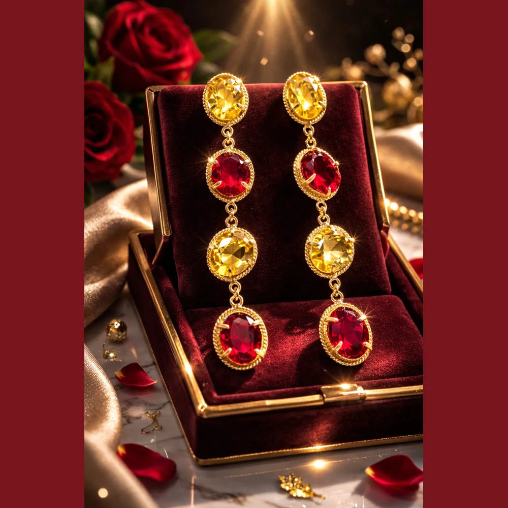 Premium brass one gram gold finish pearl statement earrings for women gold look designer imitation jewellery for wedding, party wear, festive and traditional collection by ZHome India