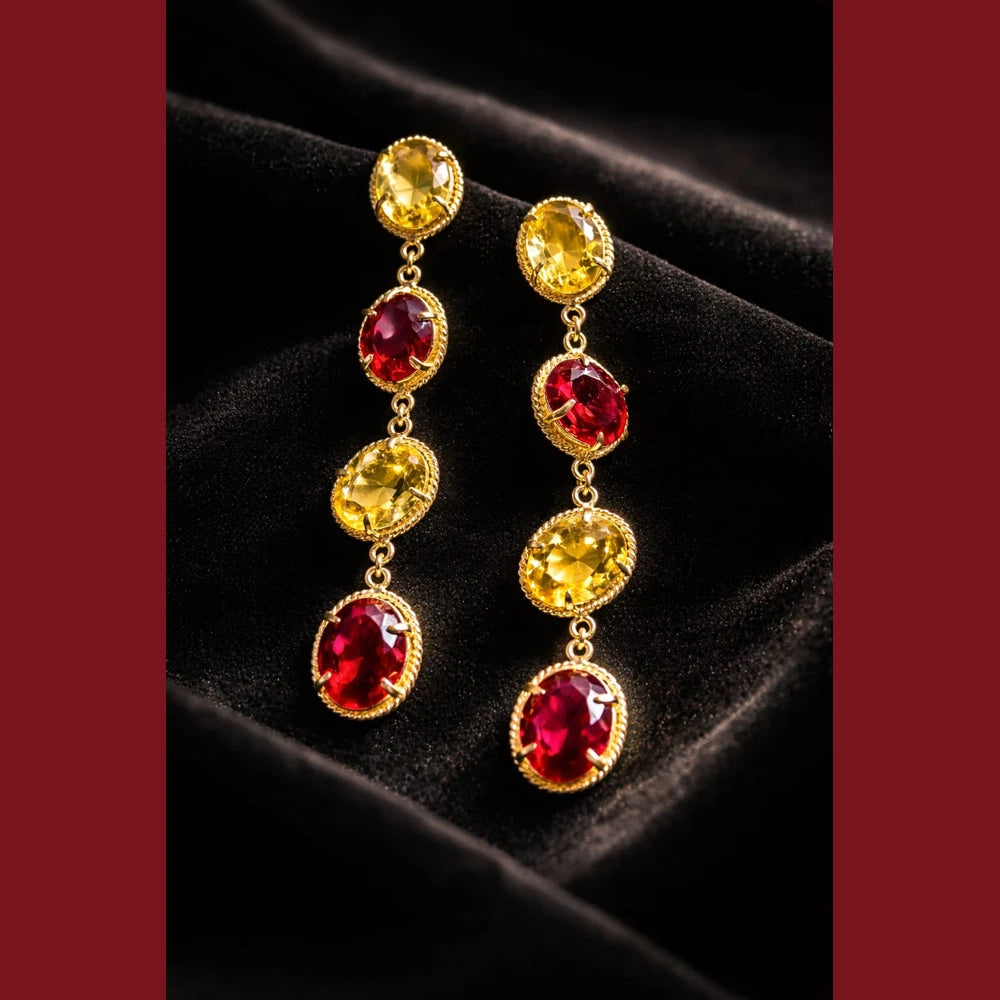 Premium brass one gram gold finish pearl statement earrings for women gold look designer imitation jewellery for wedding, party wear, festive and traditional collection by ZHome India