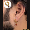 Rudraksha Gold Plated Bali Earrings for Men & Women | Spiritual Hoop Earrings