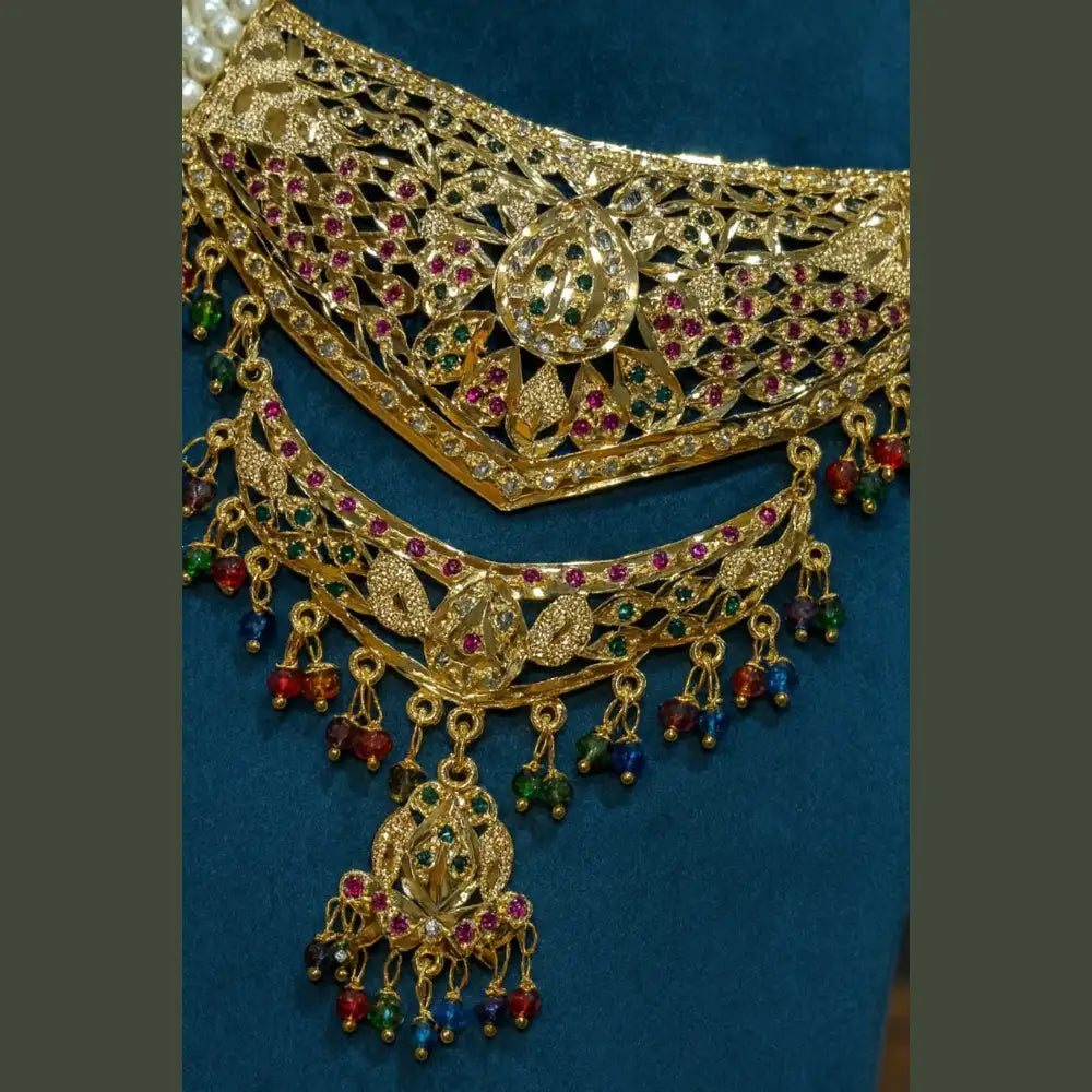 Product image of Long Necklace Jewelry Set Real Gold Look Design For Weddings Special Occasions Copy 3 – image 3