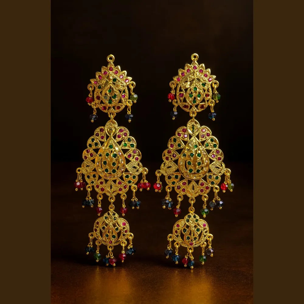 Product image of Long Necklace Jewelry Set Real Gold Look Design For Weddings Special Occasions Copy 3 – image 5